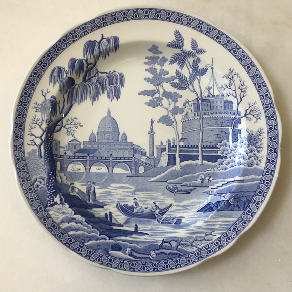 Spode Rome Blue Room Reproduction Blue and White Collectible Plate - Picture 2 of 7